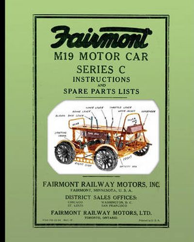 Cover image for Fairmont M19 Motor Car Series C: Instructions and Spare Parts Lists