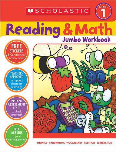 Cover image for Reading & Math Jumbo Workbook: Grade 1