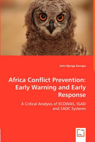 Cover image for Africa Conflict Prevention: Early Warning and Early Response