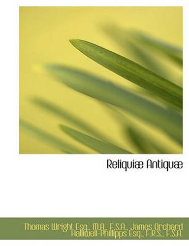 Cover image for Reliqui Antiqu