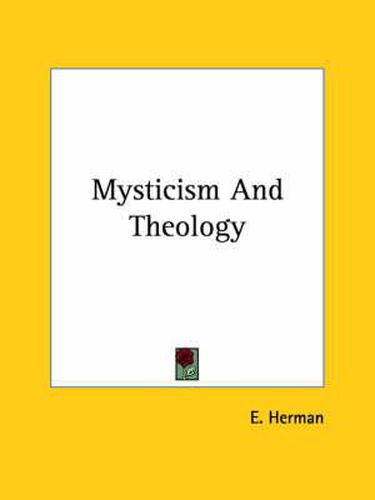 Cover image for Mysticism and Theology