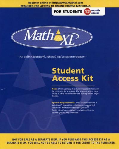 Cover image for MathXL -- Valuepack Access Card (12-month access)