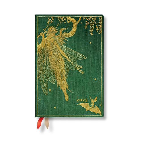 Olive Fairy (Lang's Fairy Books) Mini 12-month Day-at-a-time Hardback Dayplanner 2025 (Elastic Band Closure)
