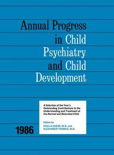Cover image for 1986 Annual Progress In Child Psychiatry