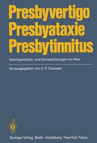 Cover image for Presbyvertigo Presbyataxie Presbytinnitus