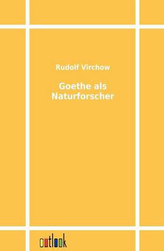 Cover image for Goethe ALS Naturforscher