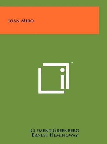 Cover image for Joan Miro