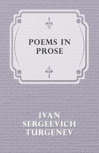 Cover image for Poems in Prose