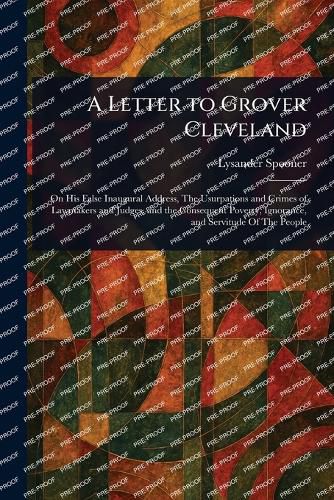 Cover image for A Letter to Grover Cleveland
