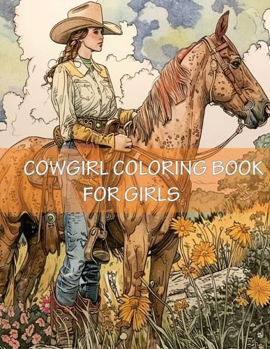 Cover image for Cowgirl Coloring Book For Girls