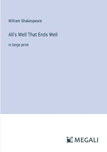 Cover image for All's Well That Ends Well