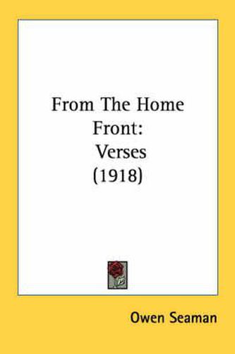 Cover image for From the Home Front: Verses (1918)