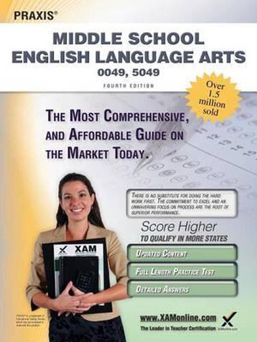 Cover image for Praxis Middle School English Language Arts 0049, 5049 Teacher Certification Study Guide Test Prep