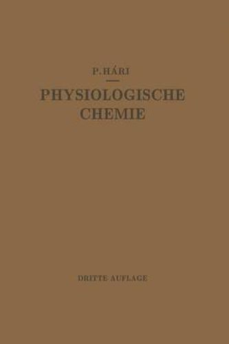 Cover image for Kurzes Lehrbuch Der Physiologischen Chemie