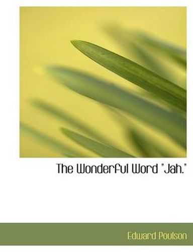 Cover image for The Wonderful Word  Jah.