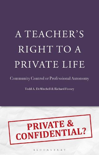Cover image for A Teacher's Right to a Private Life
