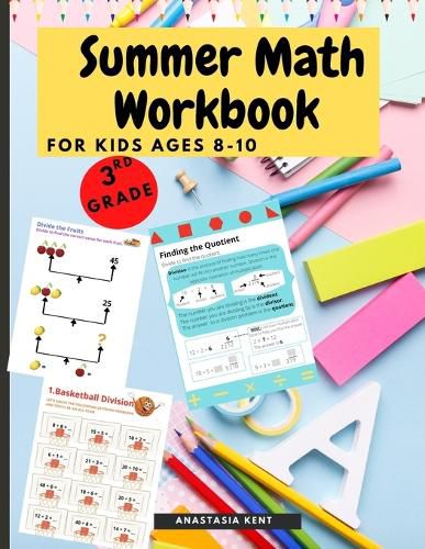 Cover image for Summer Math Workbook for kids Ages 8-10: Brain Challenging Math Activity Workbook 3rd Grade for Kids, Toddlers