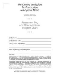 Cover image for Assessment Log and Developmental Progress Charts Preschoolers with Special Needs (CCPSN)