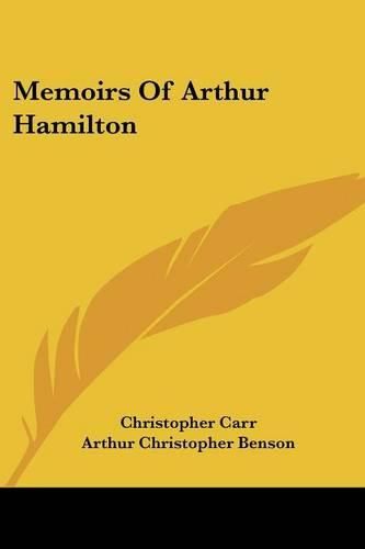 Memoirs of Arthur Hamilton