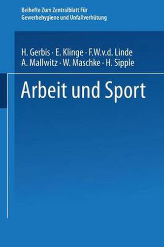 Cover image for Arbeit Und Sport