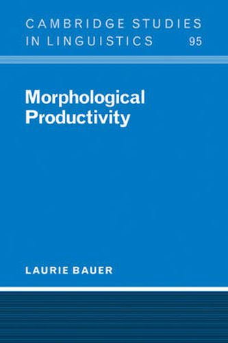 Cover image for Morphological Productivity