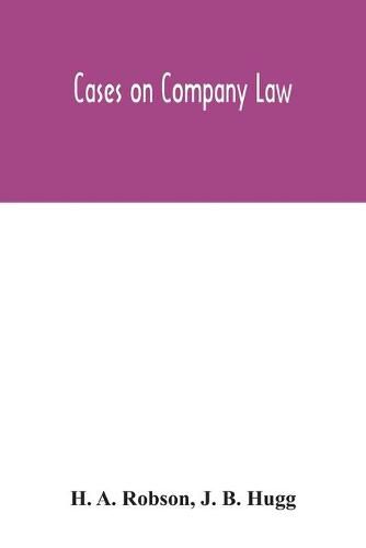 Cover image for Cases on Company Law