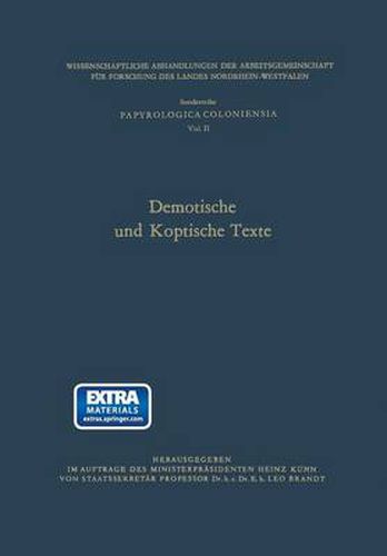 Cover image for Demotische Und Koptische Texte