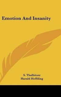 Cover image for Emotion and Insanity