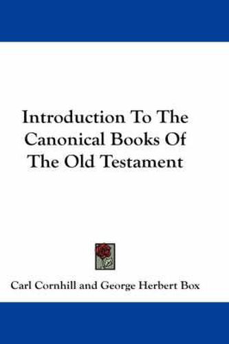 Cover image for Introduction to the Canonical Books of the Old Testament