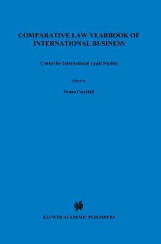 Cover image for Comparative Law Yearbook of International Business: Center for International Legal Studies