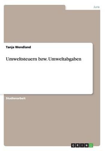 Cover image for Umweltsteuern bzw. Umweltabgaben