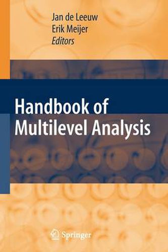 Cover image for Handbook of  Multilevel Analysis