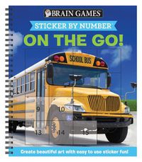 Cover image for Brain Games - Sticker by Number: On the Go (Easy - Square Stickers): Create Beautiful Art with Easy to Use Sticker Fun!