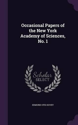 Cover image for Occasional Papers of the New York Academy of Sciences, No. 1