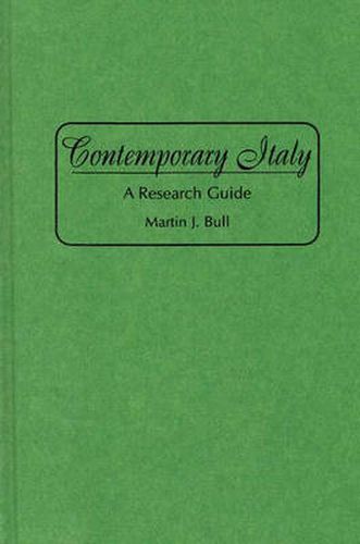 Contemporary Italy: A Research Guide