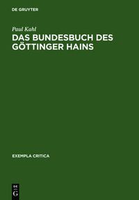 Cover image for Das Bundesbuch des Goettinger Hains