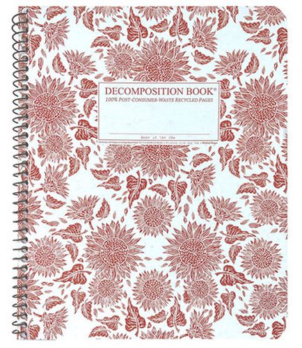 Cover image for Sunflowers Extra Large Spiral Ruled Decomposition Notebook