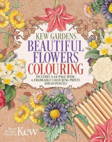 Cover image for The Kew Gardens Beautiful Flowers Colouring Kit