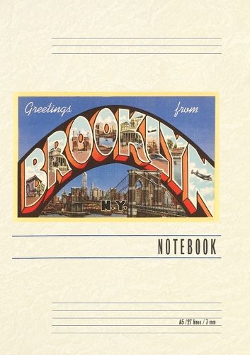 Cover image for Vintage Lined Notebook Greetings from Brooklyn, New York City