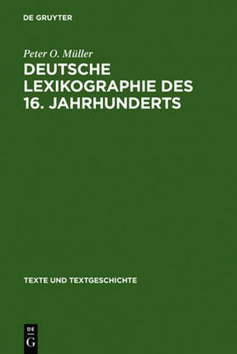 Deutsche Lexikographie des 16. Jahrhunderts