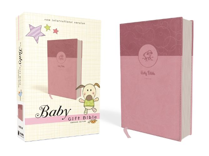 Cover image for NIV, Baby Gift Bible, Holy Bible, Leathersoft, Pink, Red Letter, Comfort Print: Keepsake Edition