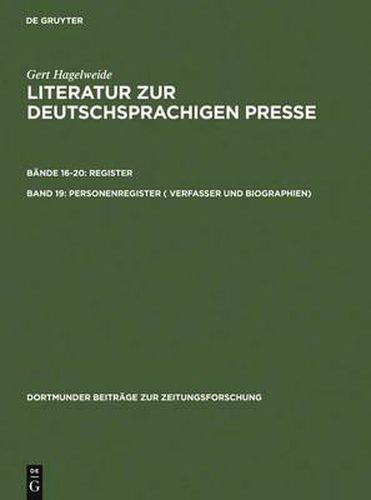 Personenregister ( Verfasser Und Biographien)