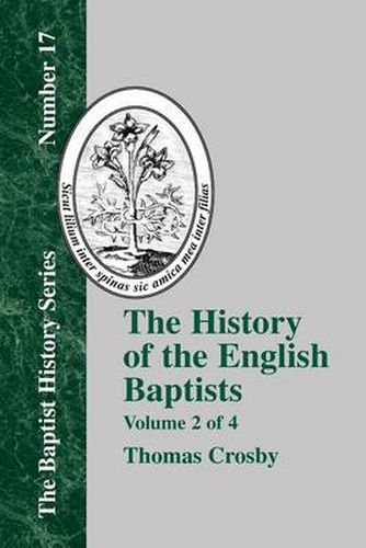 Cover image for History of the English Baptists - Vol. 2