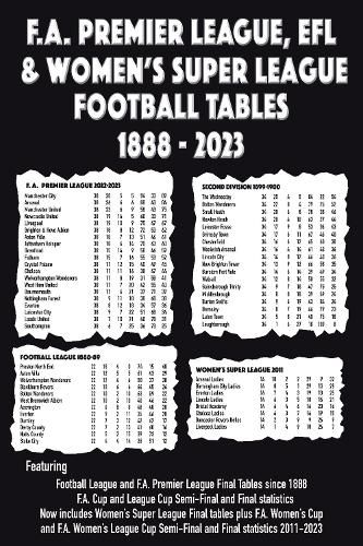F.A. Premier League, EFL & Women's Super League Football Tables 1888-2023