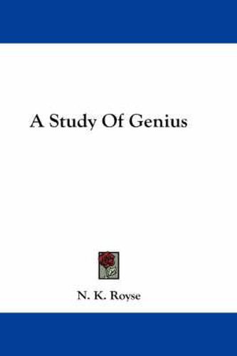 Cover image for A Study of Genius