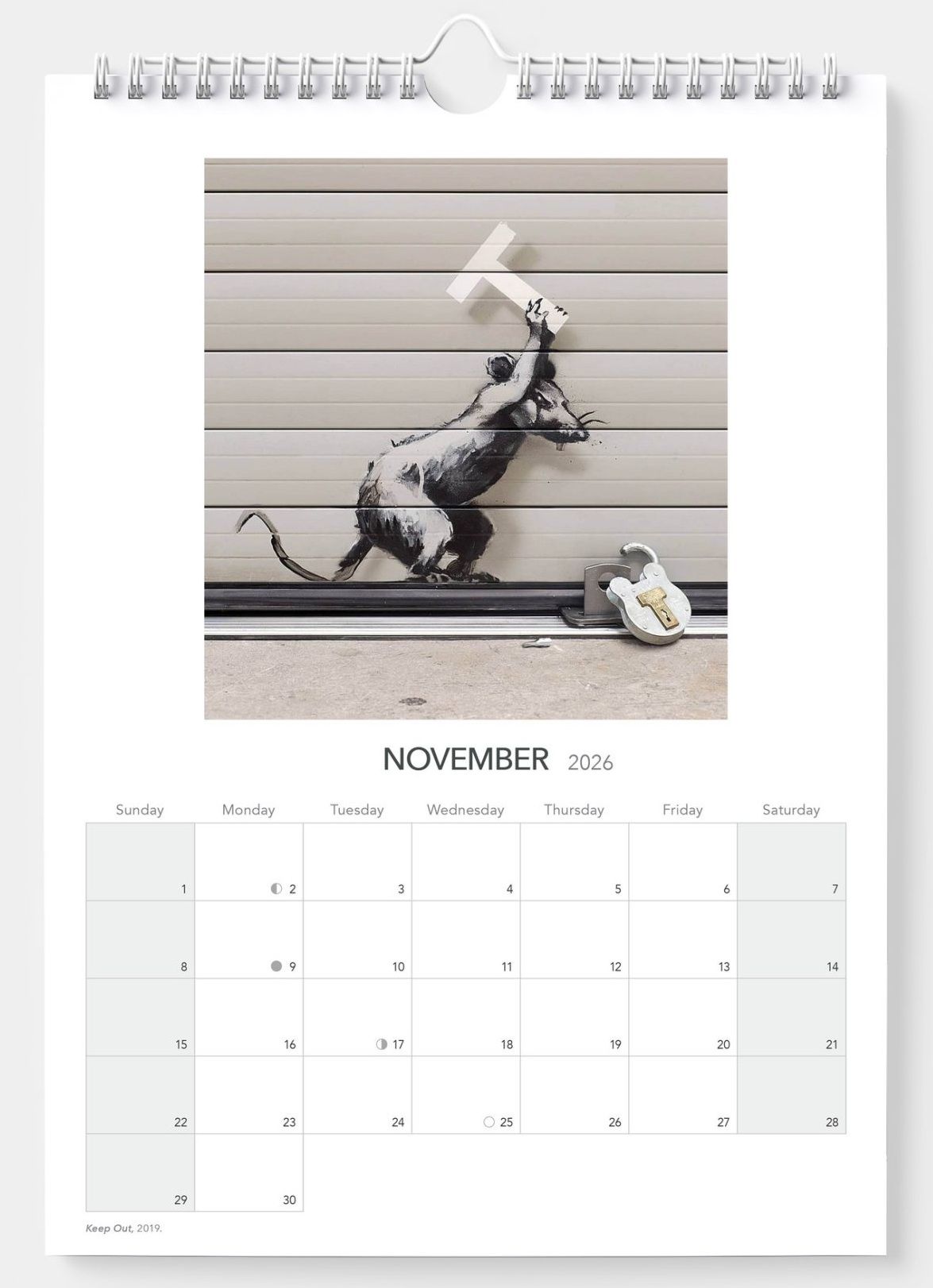 Banksy 2026 Wall Calendar