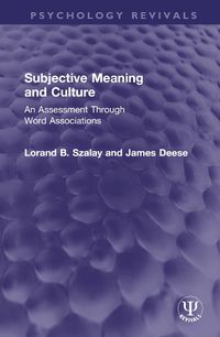 Cover image for Subjective Meaning and Culture