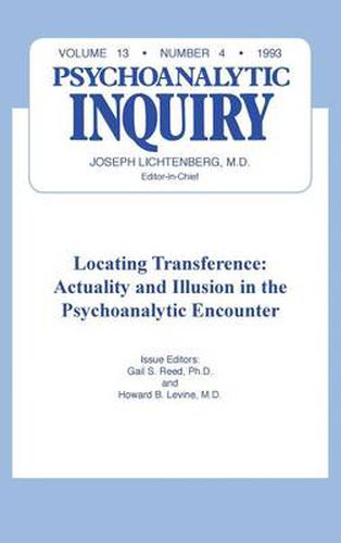 Cover image for Locating Transference: Psychoanalytic Inquiry, 13.4