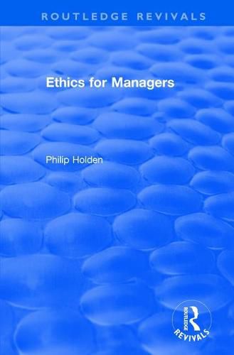 Cover image for Ethics for Managers