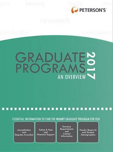 Cover image for Graduate & Professional Programs: An Overview 2017